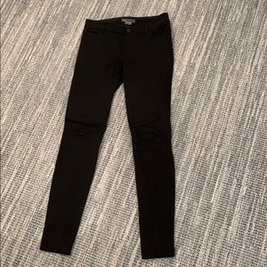 Vince black skinny stretch pants with stitching